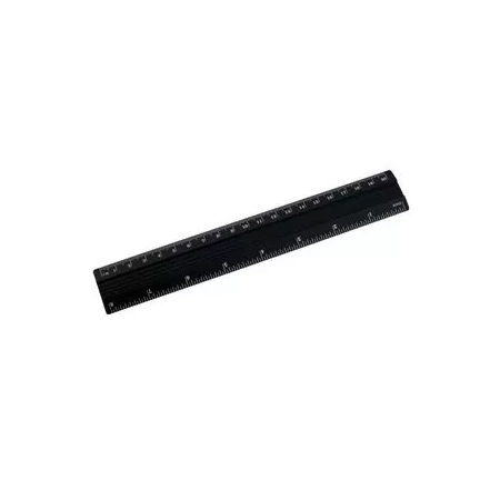 LINIJKA ALUMINIOWA D.RECT 20CM CZARNA