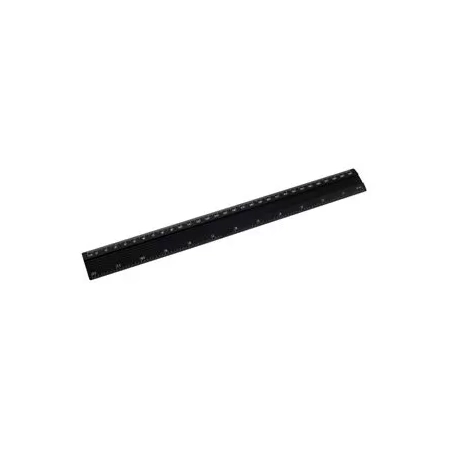 LINIJKA ALUMINIOWA D.RECT 30CM CZARNA