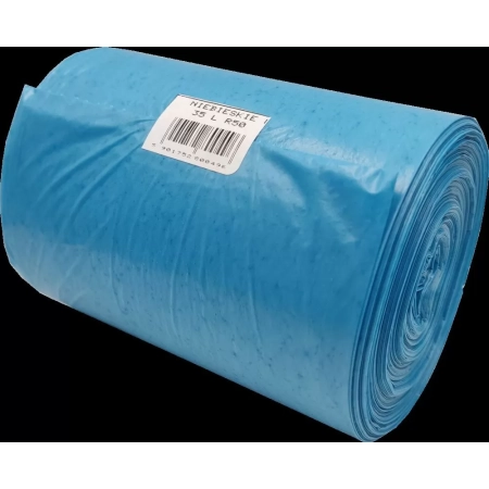 WORKI NA ŚMIECI LDPE 35L A50 NIEBIESKIE