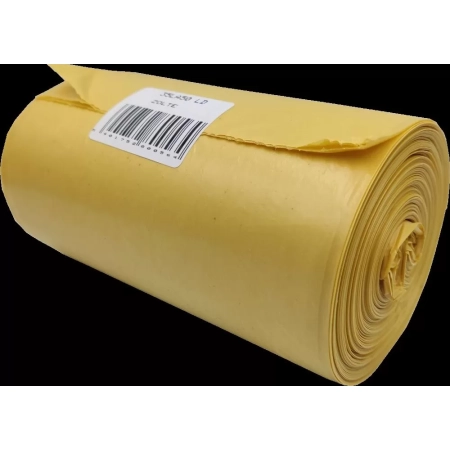 WORKI NA ŚMIECI LDPE 35L A50 ŻÓŁTE