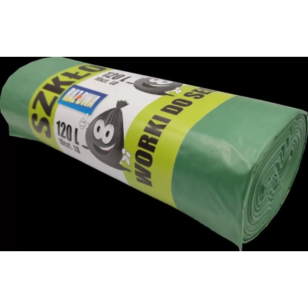 WORKI NA ŚMIECI LDPE 70X110 ZIELONE 120L A10