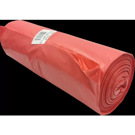 WORKI NA ŚMIECI LDPE 90X140 CZERWONE 240L A10