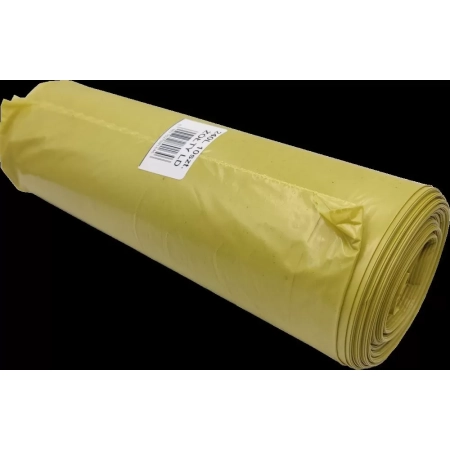 WORKI NA ŚMIECI LDPE 90X140 ŻÓŁTE 240L A10