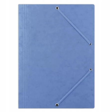 TECZKA Z GUMKĄ DONAU PRESZPAN A4 390GSM 3-SKRZ. NIEBIESKA