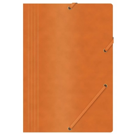 TECZKA Z GUMKĄ PRESZPAN OFFICE PRODUCTS A4 390GSM 3-SKRZ. POMARAŃCZOWA