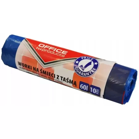 WORKI NA ŚMIECI LDHD TAŚMA NIEBIESKIE 60L 10szt