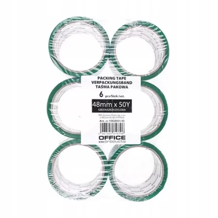 TAŚMA PAKOWA OFFICE PRODUCTS AKRYL ZIELONA 48/50