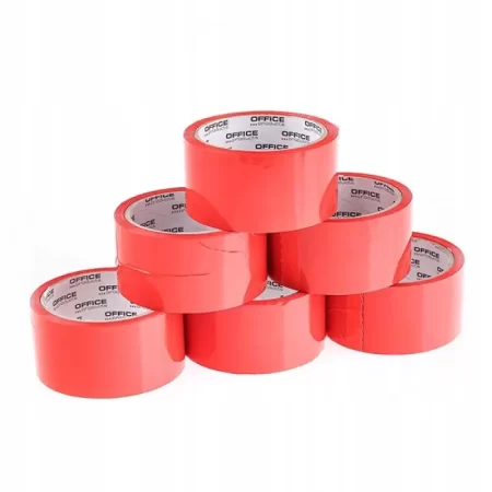 TAŚMA PAKOWA OFFICE PRODUCTS AKRYL CZERWONA 48/50