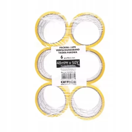TAŚMA PAKOWA OFFICE PRODUCTS AKRYL ŻÓLTA 48/50