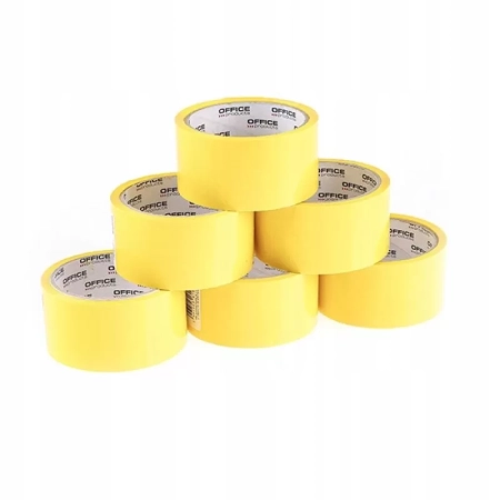 TAŚMA PAKOWA OFFICE PRODUCTS AKRYL ŻÓLTA 48/50