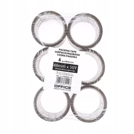 TAŚMA PAKOWA OFFICE PRODUCTS AKRYL BRĄZOWA 48/50