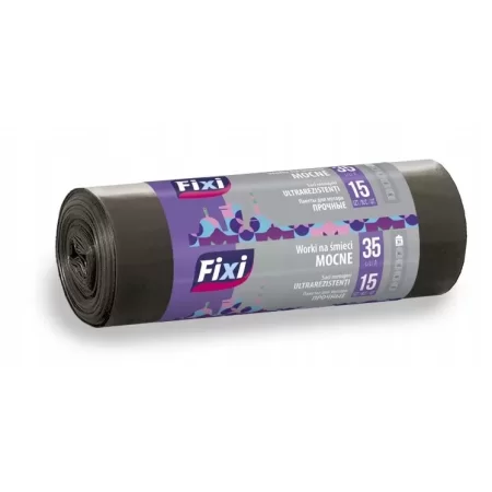 FIXI WORKI NA ŚMIECI MOCNE LDPE 35L 15szt