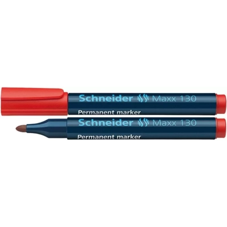 MARKER PERMANENTNY SCHNEIDER MAXX 130 OKRĄGŁY 1-3MM CZERWONY
