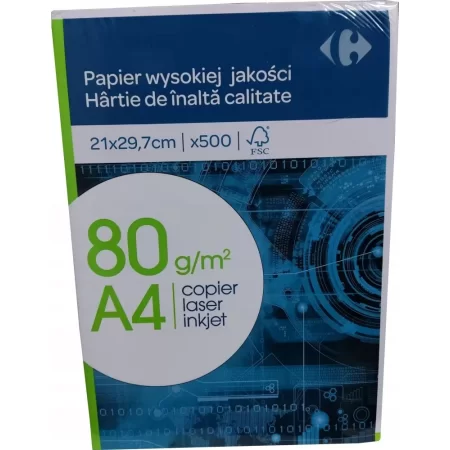 PAPIER KSERO A4 80G BIAŁY 500ark. ryza