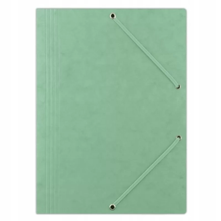 TECZKA Z GUMKĄ DONAU PRESZPAN A4 390GSM 3-SKRZ. ZIELONA
