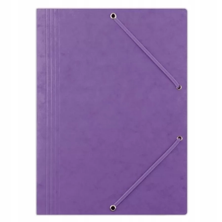 TECZKA Z GUMKĄ DONAU PRESZPAN A4 390GSM 3-SKRZ. FIOLETOWA
