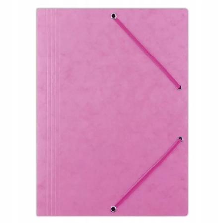 TECZKA Z GUMKĄ DONAU PRESZPAN A4 390GSM 3-SKRZ. RÓŻOWA