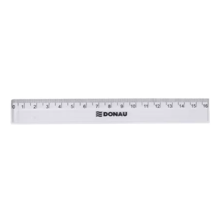 LINIJKA DONAU 16CM TRANSPARENTNA