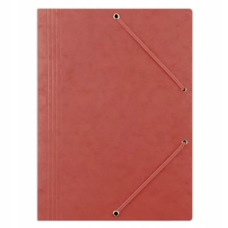 TECZKA Z GUMKĄ DONAU PRESZPAN A4 390GSM 3-SKRZ. CZERWONA