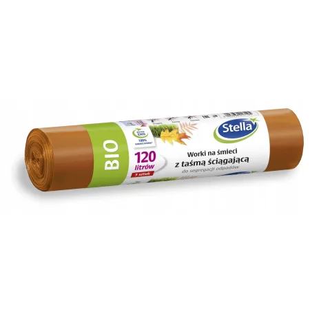STELLA WORKI NA ŚMIECI TAŚMA BIO 120L LDPE 5szt