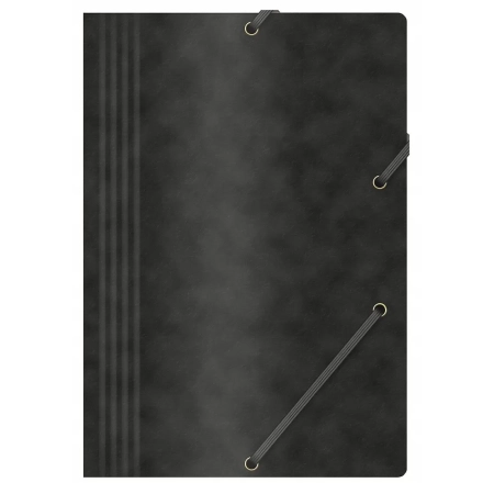 TECZKA Z GUMKĄ PRESZPAN OFFICE PRODUCTS A4 390GSM 3-SKRZ. CZARNA