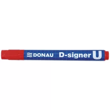 MARKER DONAU D-SIGNER U OKRĄGŁY 2-4MM CZERWONY