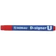 MARKER DONAU D-SIGNER U OKRĄGŁY 2-4MM CZERWONY