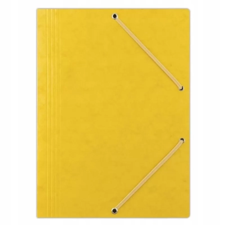 TECZKA Z GUMKĄ DONAU PRESZPAN A4 390GSM 3-SKRZ. ŻÓŁTA
