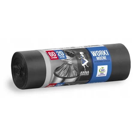 WORKI NA ŚMIECI MOCNE HDPE ANNA ZARADNA 60L 20szt