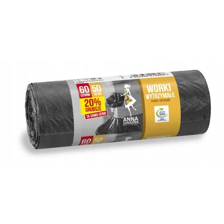 WORKI NA ŚMIECI WYTRZYMAŁE ANNA ZARADNA 60l 50szt.