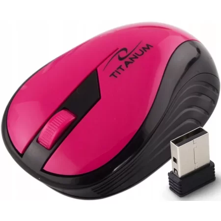 MYSZ BEZPRZ. 2.4GHZ 3D OPT. USB RAINBOW RÓŻOWA