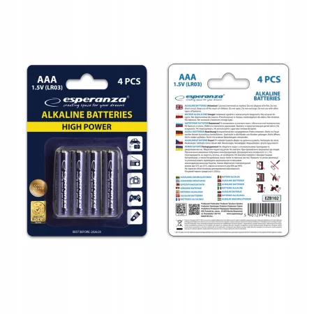ESPERANZA BATERIE ALKALICZNE AA 4SZT