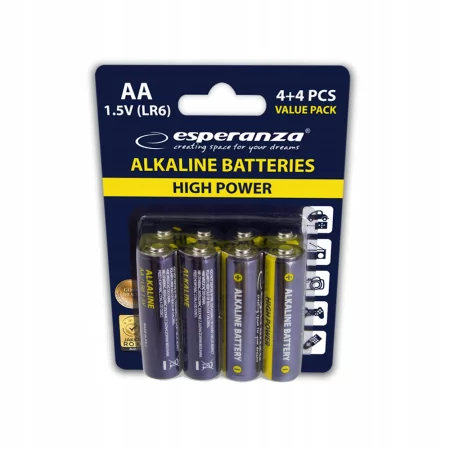 ESPERANZA BATERIE ALKALICZNE AA 8SZT