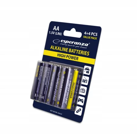 ESPERANZA BATERIE ALKALICZNE AA 8SZT
