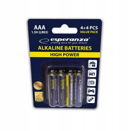 ESPERANZA BATERIE ALKALICZNE AAA 8SZT