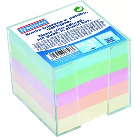 KOSTKA NIEKLEJONA W PUDEŁKU 92X92X82MM MIX KOLORÓW