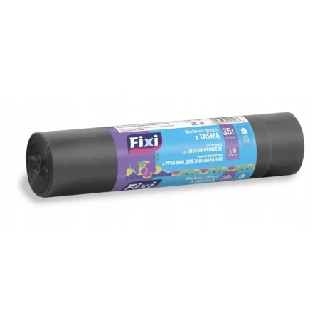 FIXI WORKI NA ŚMIECI Z TAŚMĄ LDPE 35L 15szt