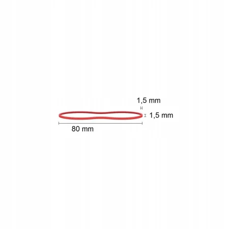 GUMKI RECEPTURKI 80mm 1.5/1.5mm CZERWONE 1KG