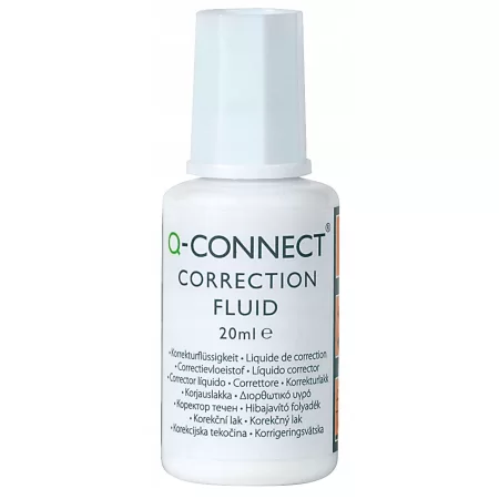 KOREKTOR W PŁYNIE Z PĘDZELKIEM Q-CONNECT 20ML