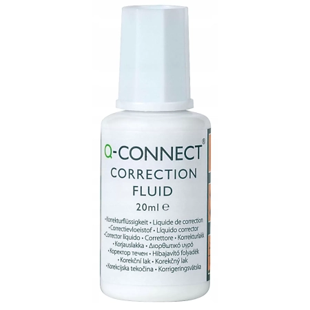 KOREKTOR W PŁYNIE Z PĘDZELKIEM Q-CONNECT 20ML