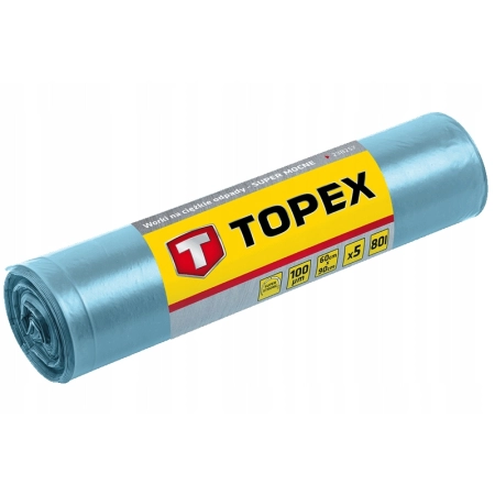 WORKI NA CIĘŻKIE ODPADY 80L 100MIC NIEBIESKIE A5
