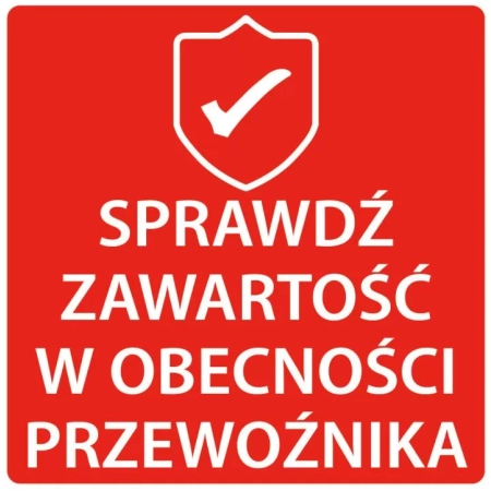 ETYKIETY 74x74mm SPRAWDŹ ZAWARTOŚĆ 100szt