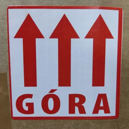 ETYKIETY 74x74mm GÓRA 500szt