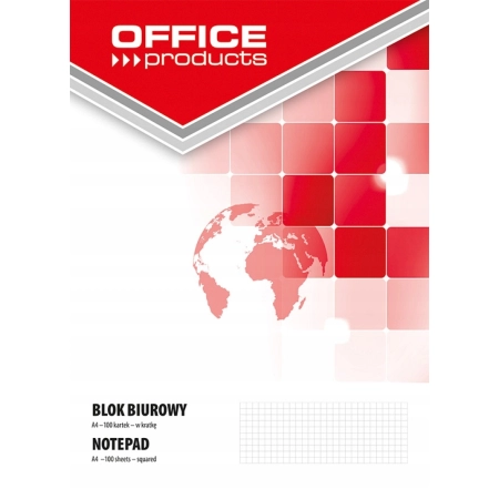 BLOK BIUROWY OFFICE PRODUCTS A4 W KRATKĘ 70G 100K