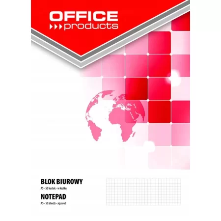 BLOK BIUROWY A5 W KRATKĘ 50K 70GSM OFFICE