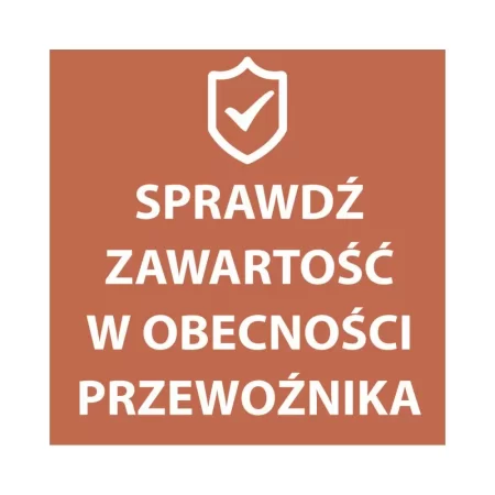 ETYKIET 100x100mm SPRAWDŹ ZAWARTOŚĆ 25szt