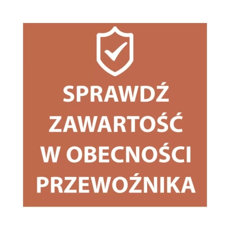 ETYKIETA 100X100MM SPRAWDŹ ZAWARTOŚĆ A25