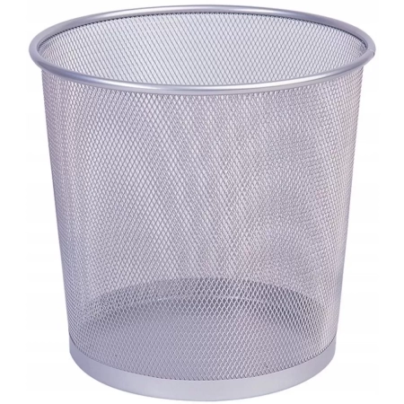 KOSZ NA ŚMIECI Q-CONNECT METALOWY 12L SREBRNY