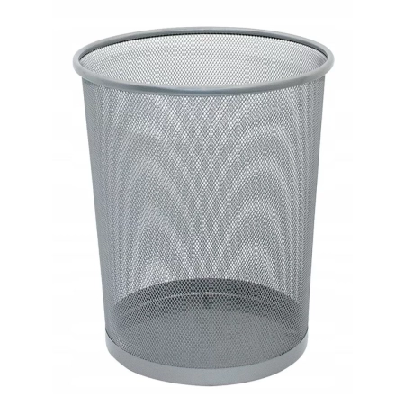 KOSZ NA ŚMIECI Q-CONNECT METALOWY 19L SREBRNY