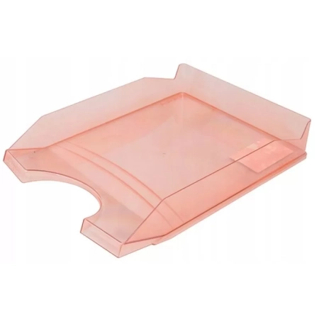 SZUFLADKA NA BIURKO OFFICE PRODUCTS POLISTYREN/PP A4 TRANSPARENTNA CZERWONA